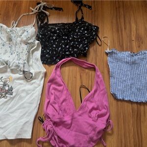 Assorted Women's Tops - Pink, Black, White, Blue